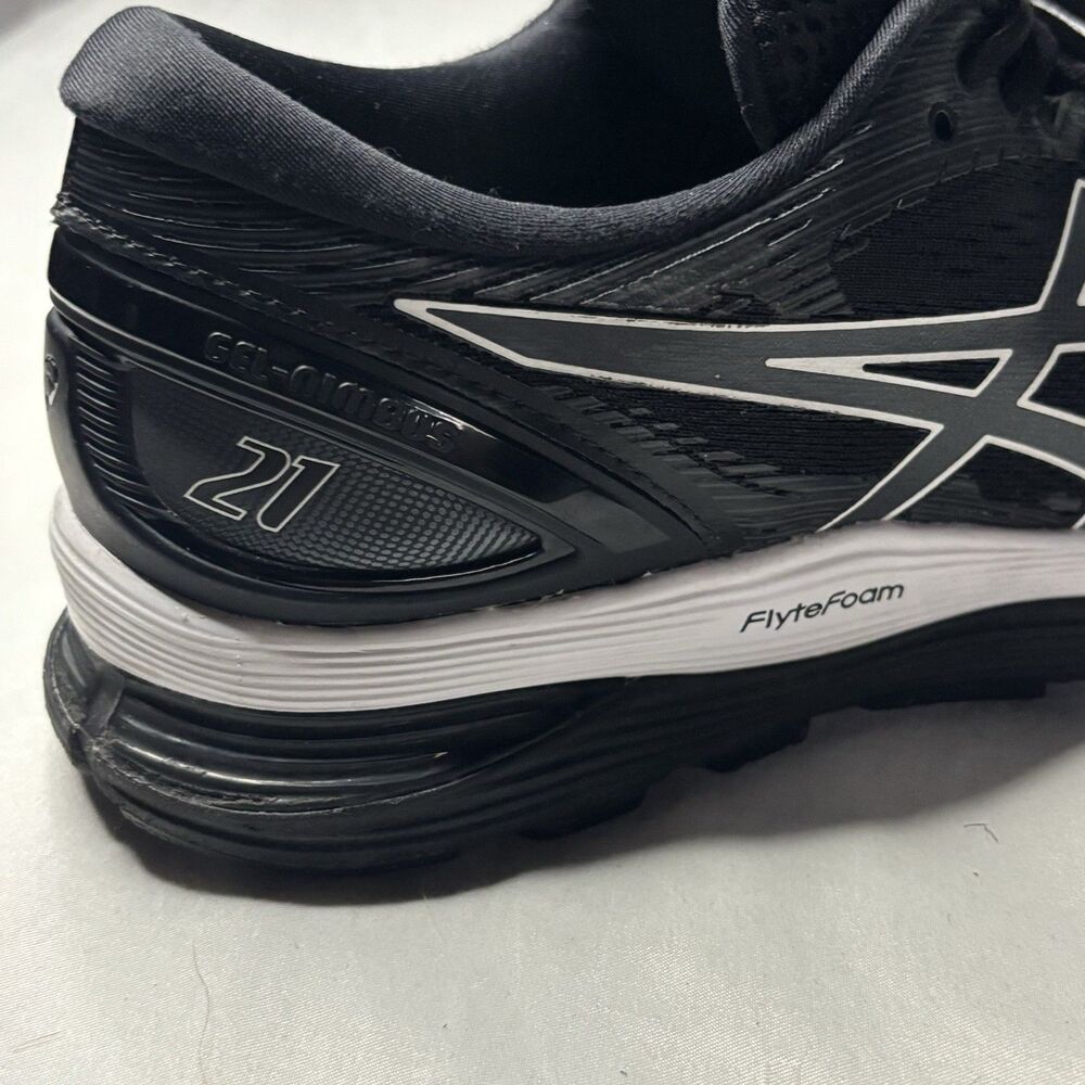 ASICS GEL-Nimbus 21 Black White Running Shoes Women’s Size 9.5 - Picture 6 of 9